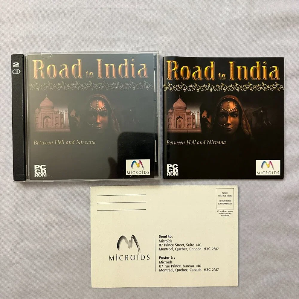 Road To India : Between Hell and Nirvana / 2001 PC Game w/ Big Box, Manual, Etc.